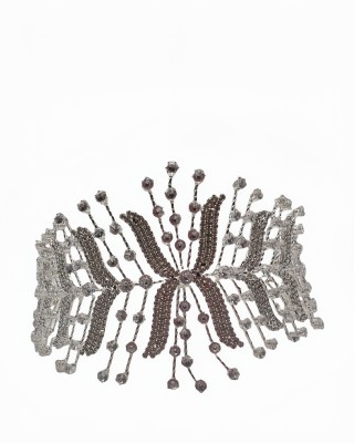 Alloy headdress simple and fashionable all-match leaf rhinestone non-slip headband