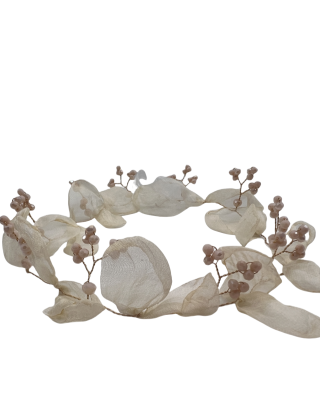 Sweet mesh hair comb with accessories fabric floral headdress