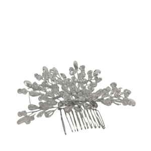 Crystal comb and hairpin with elegant handmade beaded hair accessories
