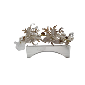 Sweet and Fairy Flower Garland Braided Headband Flower Girl Pearl Headdress