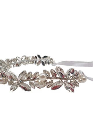 Super shiny rhinestone soft chain pearl handmade beaded headband