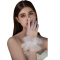 Ruffled wedding gloves Super fairy white short gloves Ruffled wedding gloves Super fairy white short gloves