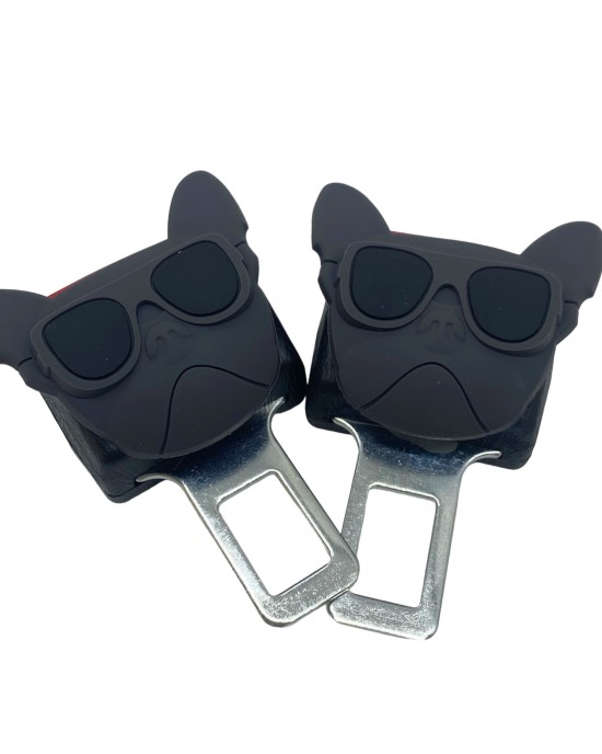 Black Sunglasses Dog Car Seat Belt Clip Holder Black Sunglasses Dog Car Seat Belt Clip Holder