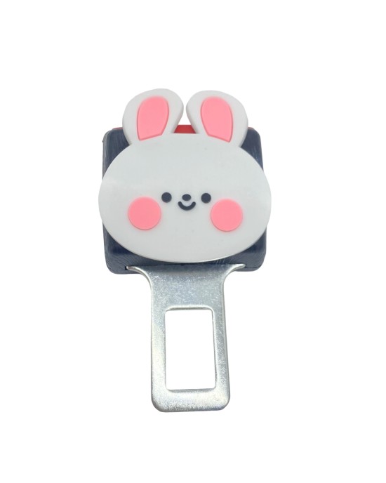 Love Bear + Long Pink Ear Rabbit Car Seat Belt Clip Holder Love Bear + Long Pink Ear Rabbit Car Seat Belt Clip Holder
