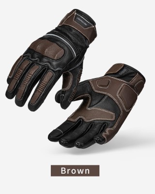 Motorcycle Riding Breathable Genuine Leather Full-Finger Gloves