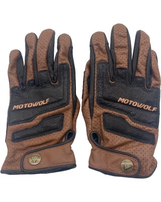 Motorcycle Riding Leather Retro Gloves