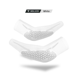 Motorcycle Outdoor Anti-Collision High Elastic Sunscreen Elbow Pads TPE(White)