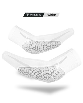 Motorcycle Outdoor Anti-Collision High Elastic Sunscreen Elbow Pads TPE(White)