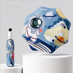 Children's Umbrella Automatic Folding Umbrella Astronaut-Hao