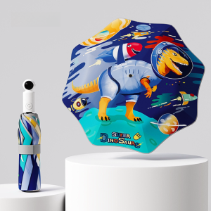 Children's Umbrella Automatic Folding Umbrella Astronaut-Star