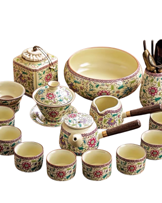 Enamel kungfu tea sets