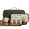 Beige enamel flower kungfu tea sets