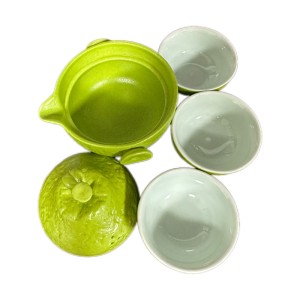 Green orange kungfu tea sets