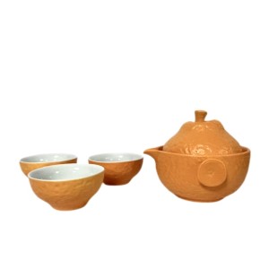 Orange kungfu tea setsa