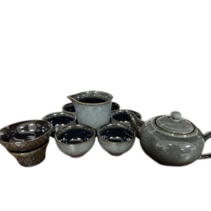 Kiln-changed Ancient Dragon Brushed kungfu tea sets