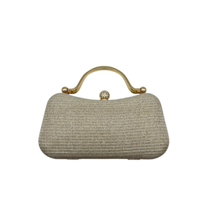 New Double Ring Dinner Handbag  Evening Dress Bag Shiny Mini Clutch