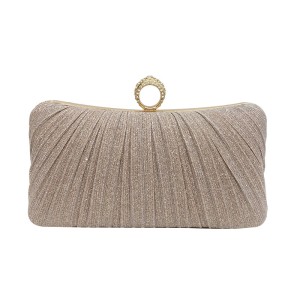 New style evening bag pleated clutch wholesale evening bag 