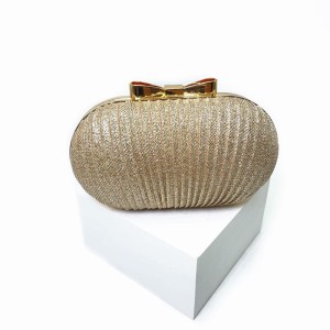 New Pleated Butterfly Goose Egg Evening Bag Dress Chain Evening Bag